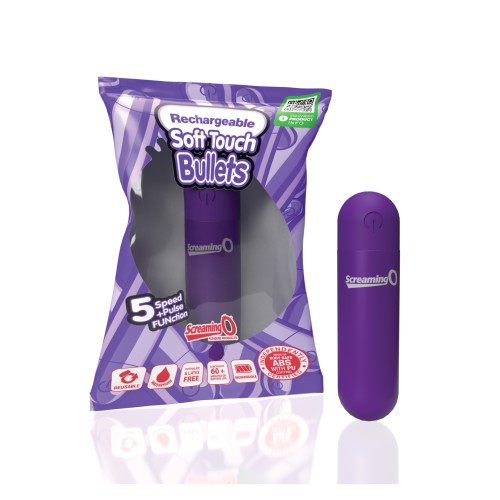 Vibrador Bullet Recargable de Toque Suave Púrpura