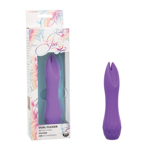 Gia Dual Flicker Vibrador Púrpura