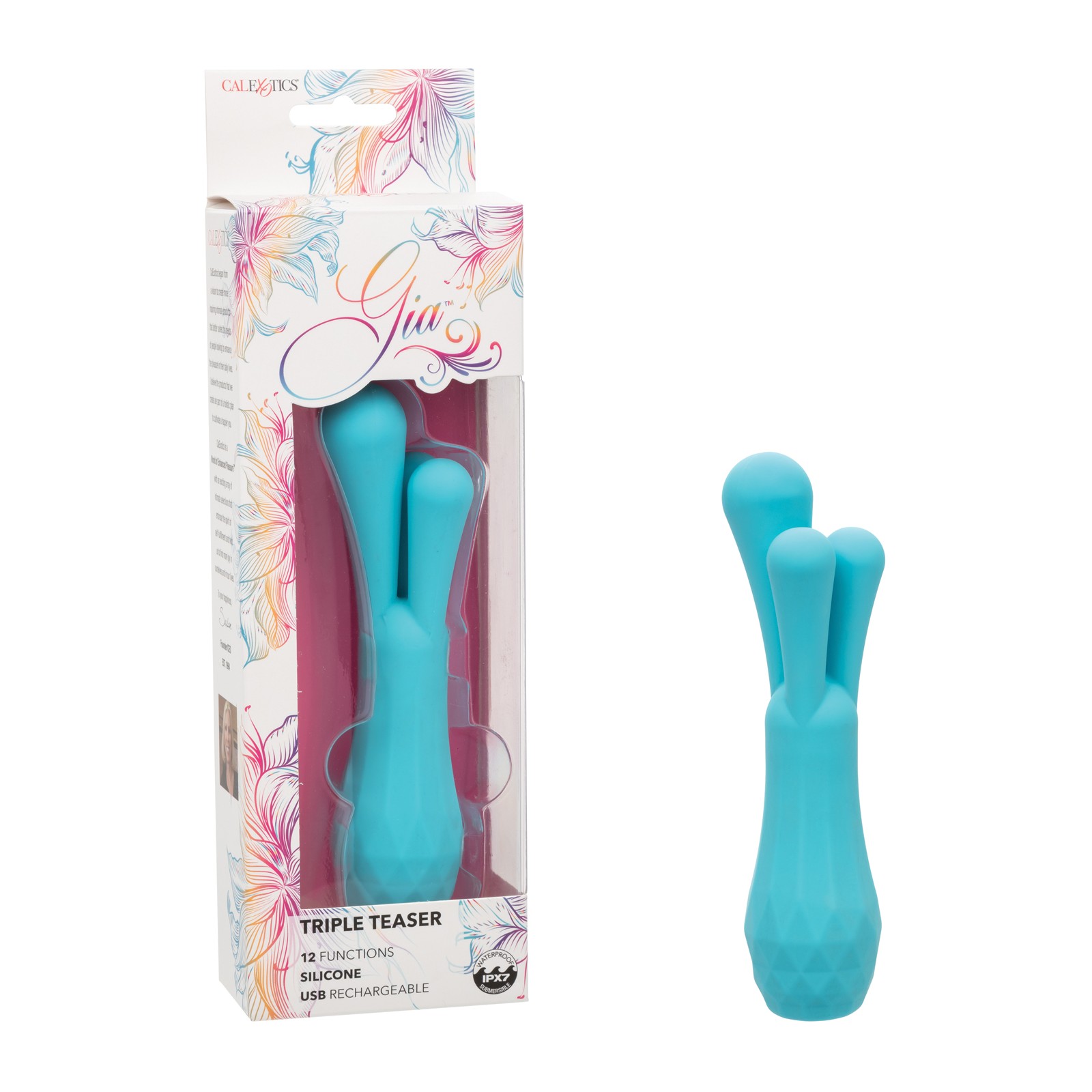 Gia Triple Teaser Vibrator Aqua