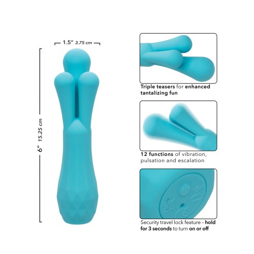 Gia Triple Teaser Vibrator Aqua