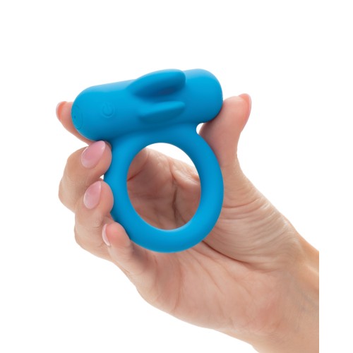 Silicone Rechargeable Double Trouble Enhancer Couples Toy - Blue