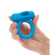 Silicone Rechargeable Double Trouble Enhancer Couples Toy - Blue