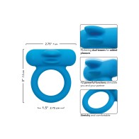 Silicone Rechargeable Double Trouble Enhancer Couples Toy - Blue