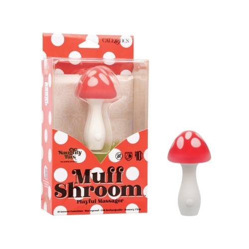 Naughty Bites Muff Shroom Playful Massager Red/White