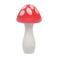 Masajeador Juguetón Naughty Bites Muff Shroom Rojo/Blanco