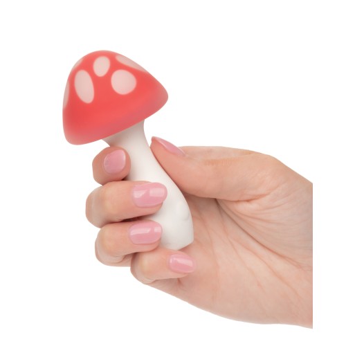 Masajeador Juguetón Naughty Bites Muff Shroom Rojo/Blanco