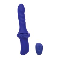 Máquina Sexual de Control Remoto con Eje Estriado Azul