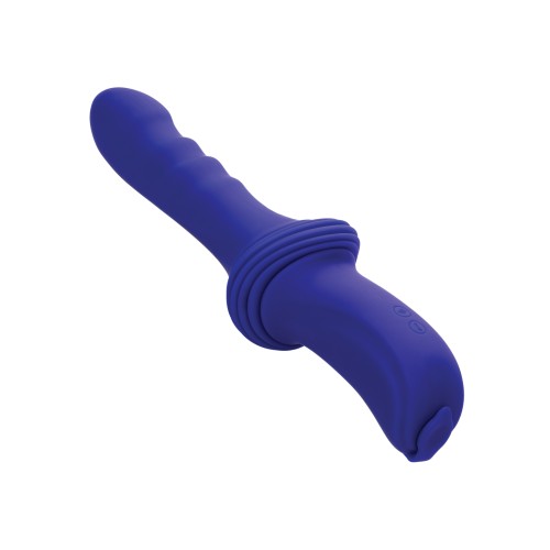 Overdrive Ridged Shaft Remote Control Sex Machine Blue