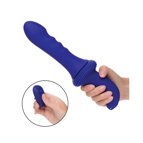 Overdrive Ridged Shaft Remote Control Sex Machine Blue