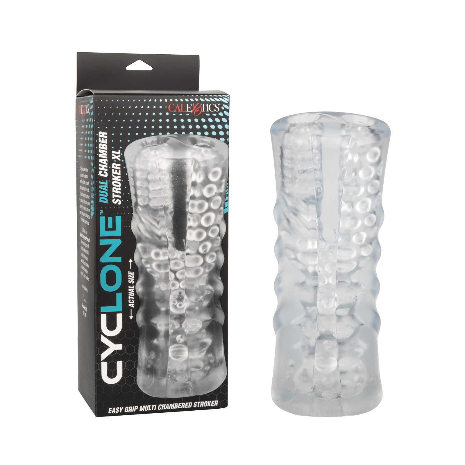 Masturbador XL Doble Cámara Cyclone Transparente