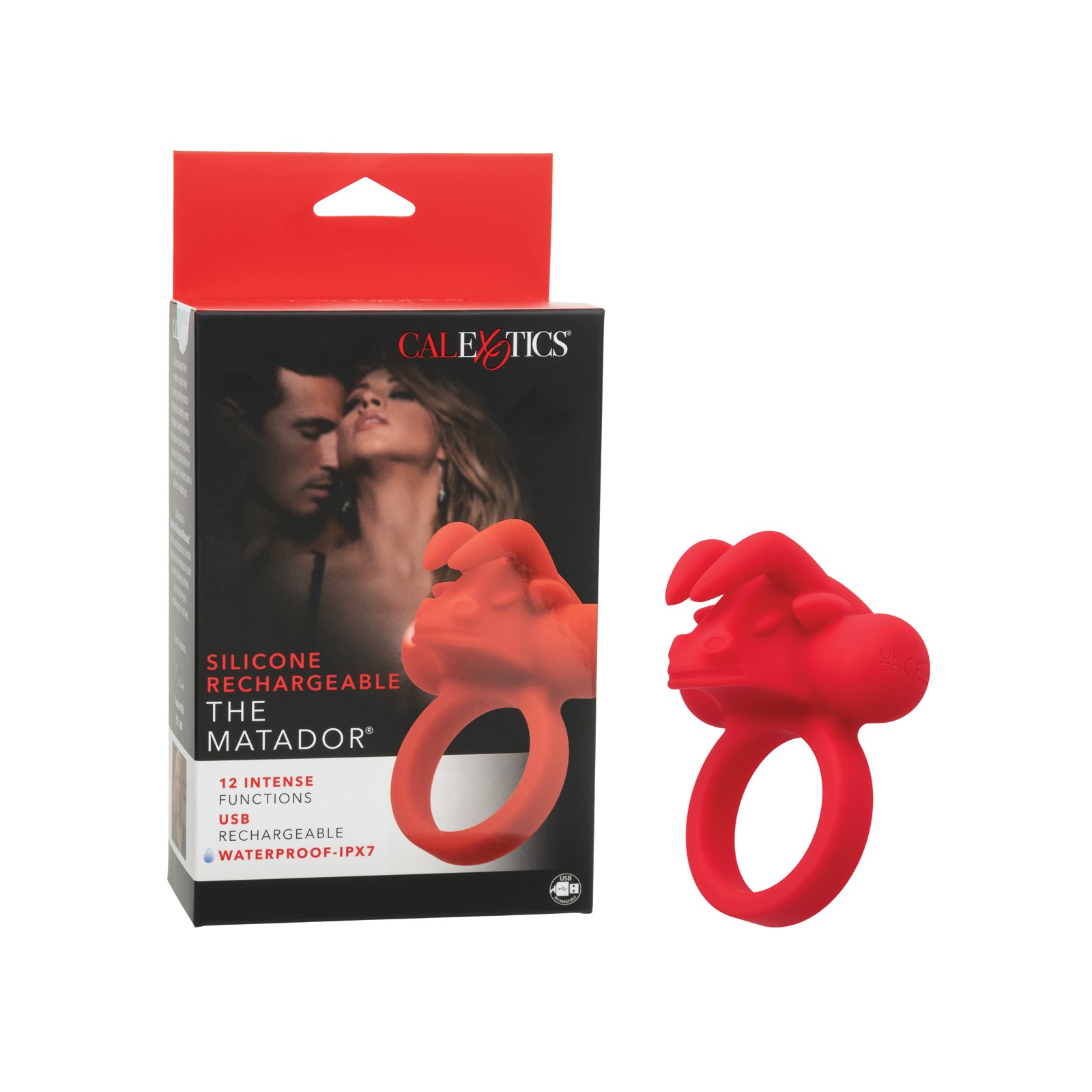 Couple's Enhancer Silicone Rechargeable The Matador Red