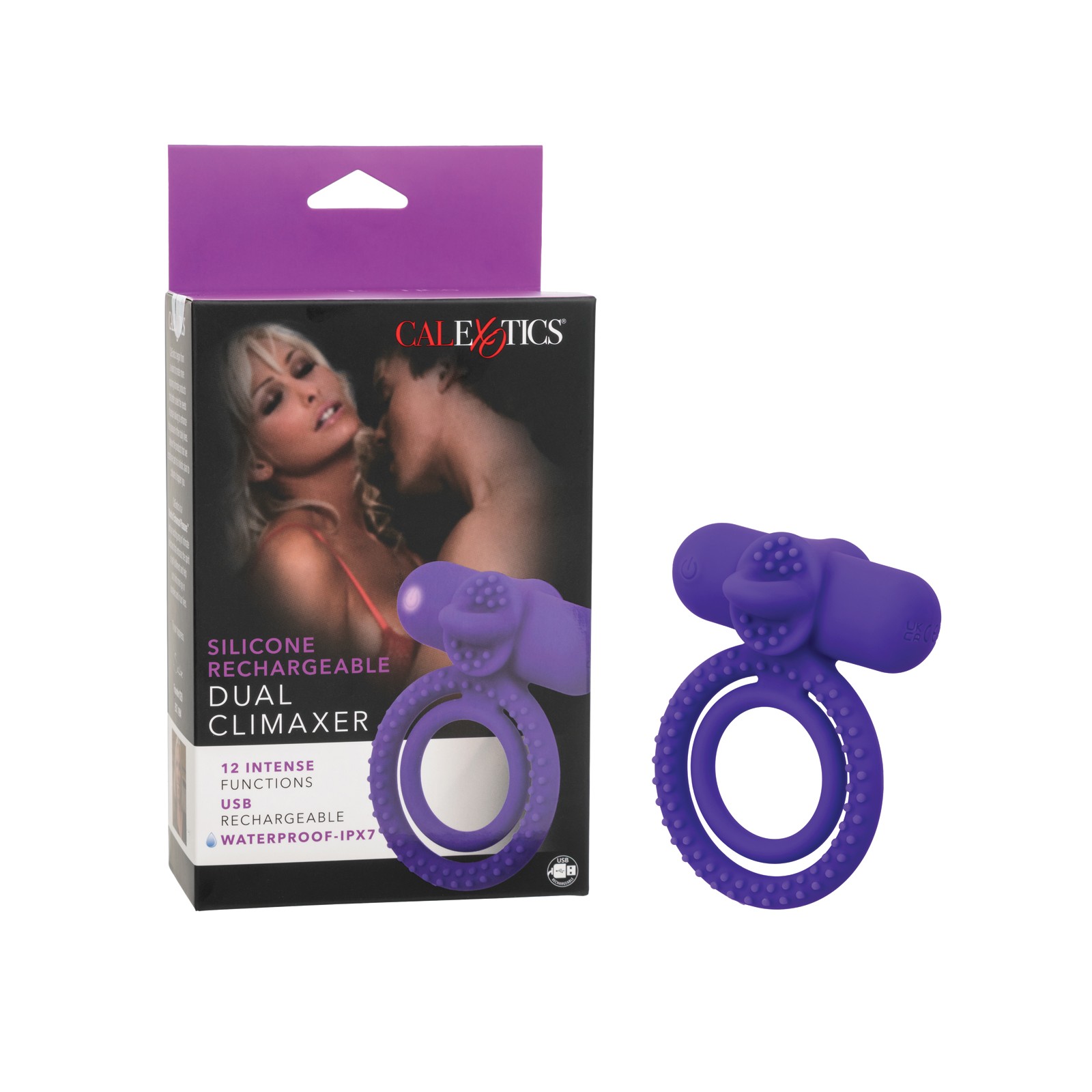 Acelerador Doble Clímax de Silicona con Lengua