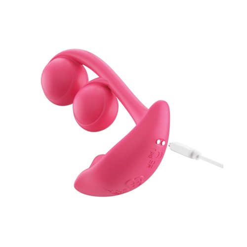 Melody Twin Balls Clit & G-Spot Vibrator - Pink