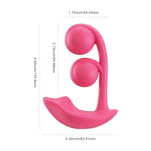 Melody Twin Balls Clit & G-Spot Vibrator - Pink