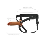 Fantasy X-tensions Elite 6" Hollow Strap-on with Harness - Brown