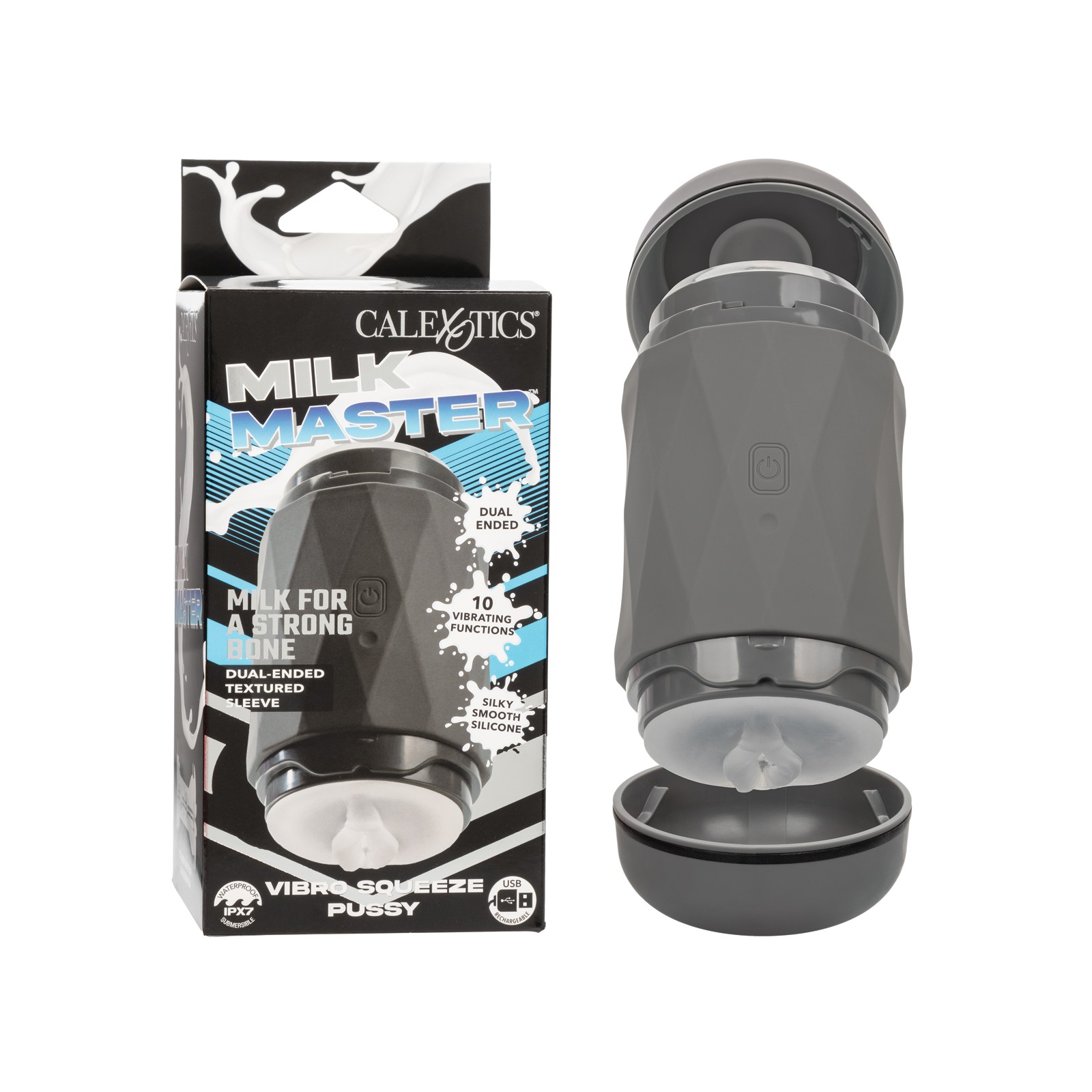 Milk Master Vibro Squeeze Stroker para Placer Personalizado