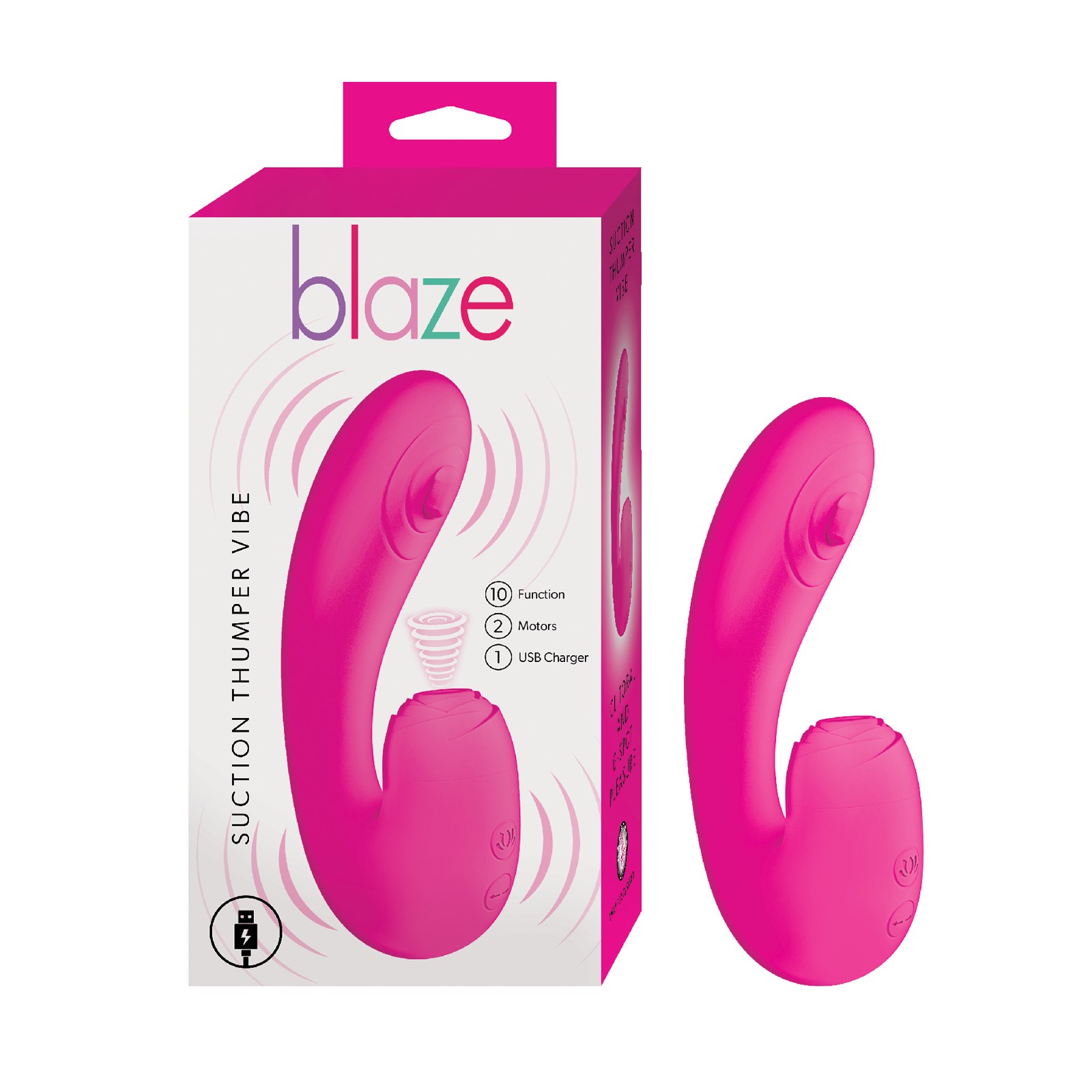 Blaze Suction Thumper Vibe - Pink