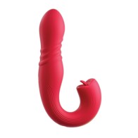 Joi Thrust 2 Vibrador G-Spot con Movimiento y Lamedor de Clítoris Rojo