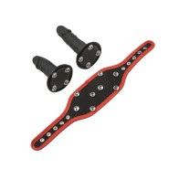 Kinky Play Box Triple Thrill Strap-On Harness Kit - Black/Red