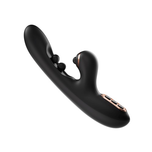 Tickler Wiggling G-Spot Vibrator Tapping Clitoral Stimulator Black