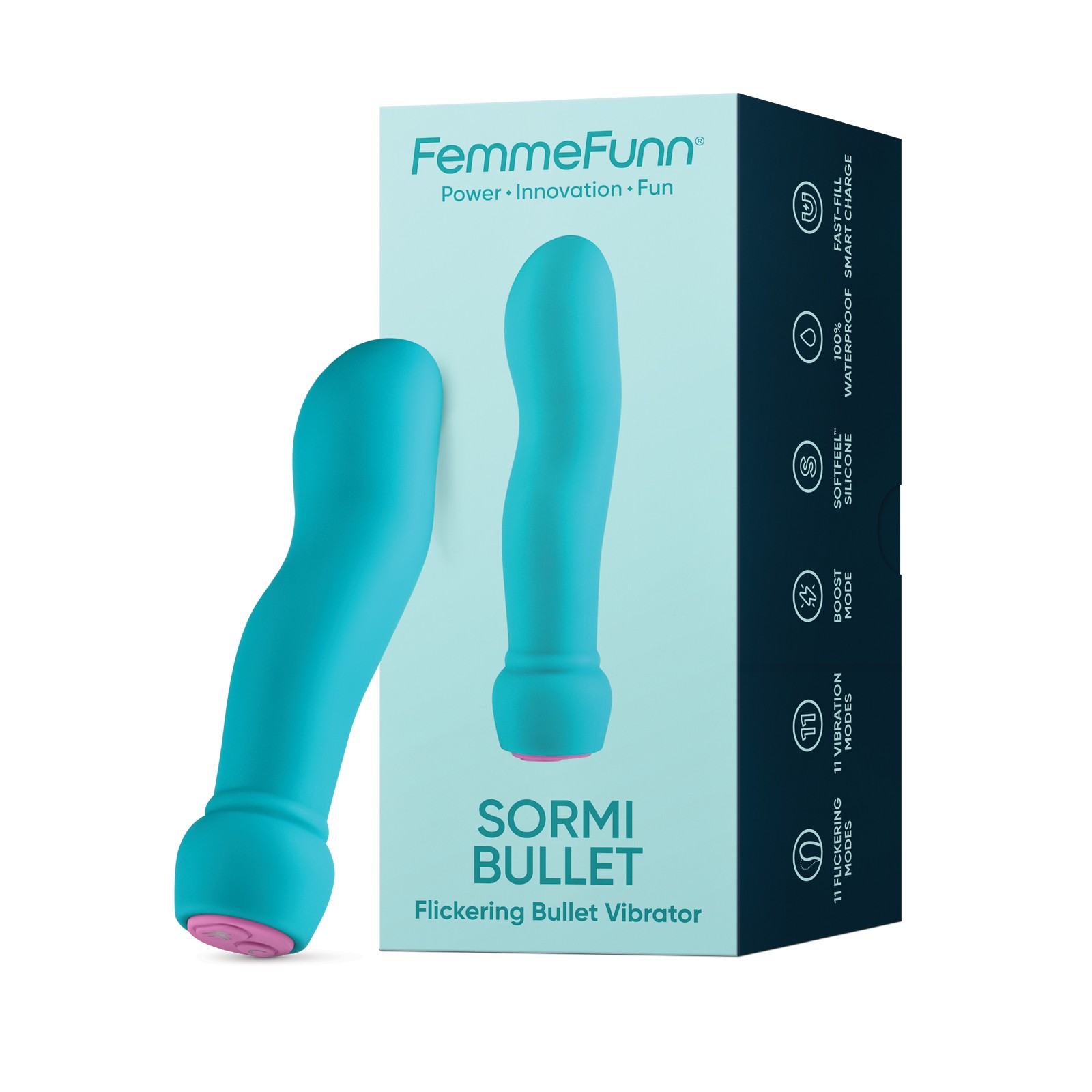 Bullet Sormi Con Forma de Dedo Femme Funn - Turquesa