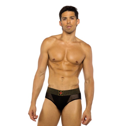 Sacred Heart Studded Briefs Black MD