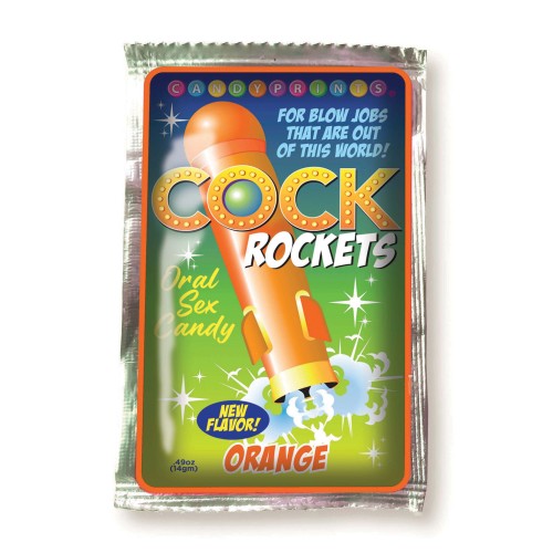 Caramelos de Sexo Oral Cock Rockets - Sabor Naranja