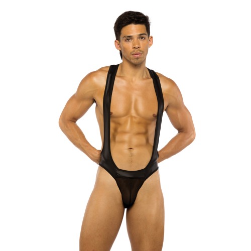 Jockstrap Leotardo de Wrestling para Hombres - Negro LG