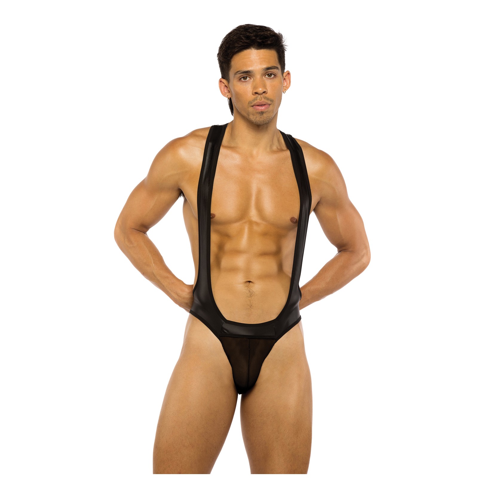 Jockstrap Leotardo de Wrestling para Hombres - Negro LG