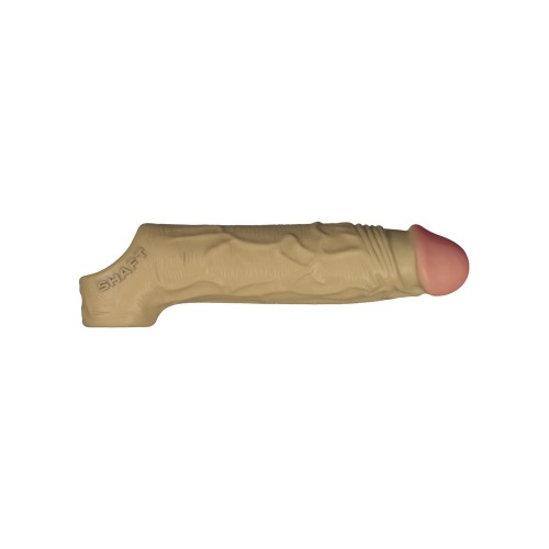 Shaft Flexskin Liquid Silicone 7.8 Inch Vibrating Sheath Oak