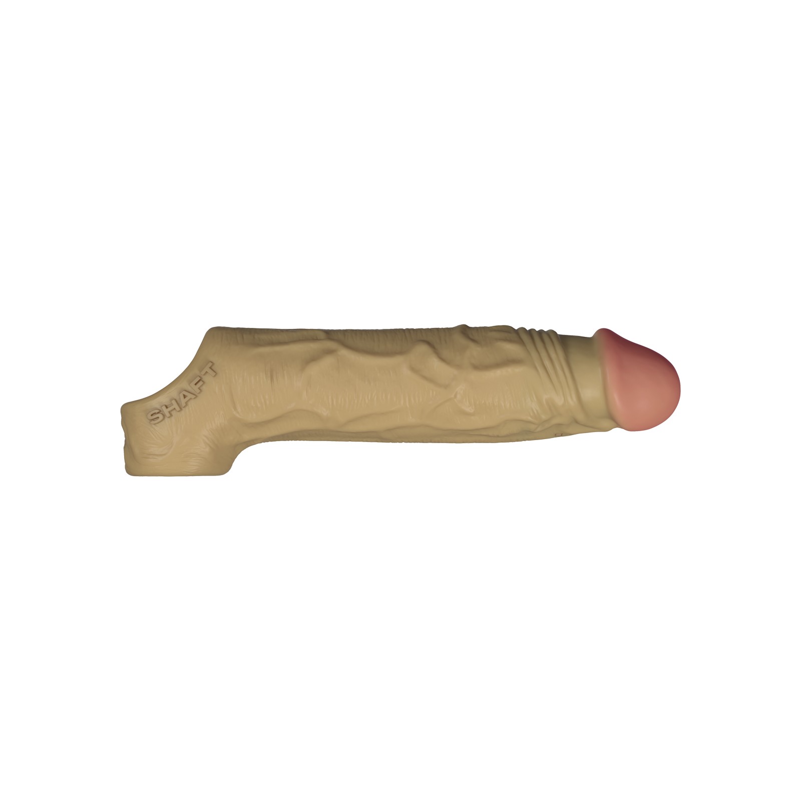 Shaft Flexskin Liquid Silicone 7.8 Inch Vibrating Sheath Oak