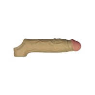 Shaft Flexskin Liquid Silicone 7.8 Inch Vibrating Sheath Oak