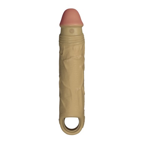 Shaft Flexskin Liquid Silicone 7.8 Inch Vibrating Sheath Oak