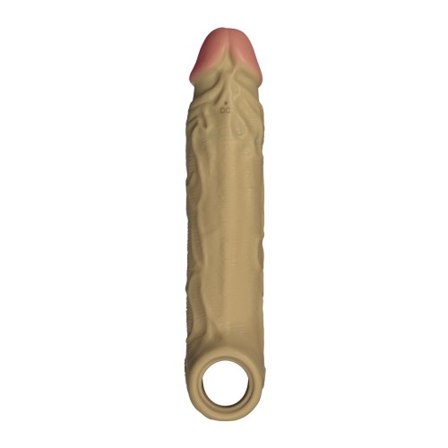 Shaft Flexskin Liquid Silicone 7.8 Inch Vibrating Sheath Oak