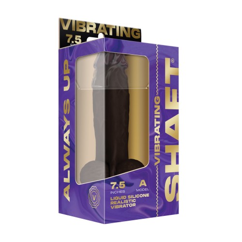 Dong Vibrador de Silicona Líquida Shaft Flexskin 7.5" con Testículos - Caoba