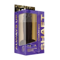 Dong Vibrador de Silicona Líquida Shaft Flexskin 7.5" con Testículos - Caoba