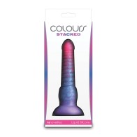 Dildo Colores Apilados 6 Rosa Azul