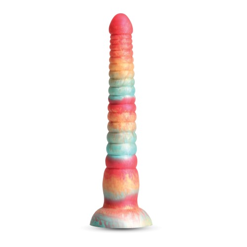 Dildo Colores Apilados de 9" - Rojo/Dorado