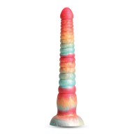 Dildo Colores Apilados de 9" - Rojo/Dorado