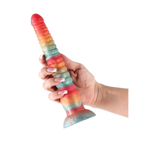 Dildo Colores Apilados de 9" - Rojo/Dorado