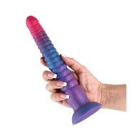 Dildo Colores Apilados de 9 Pulgadas - Rosa/Azul