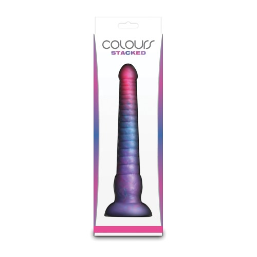 Dildo Colores Apilados de 9 Pulgadas - Rosa/Azul