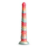 Dildo Colores Apilados 12" Rojo/Dorado