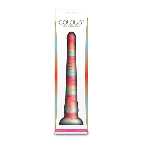 Colours Stacked 12" Dildo Red/Gold