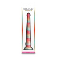 Dildo Colores Apilados 12" Rojo/Dorado