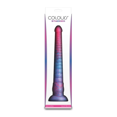 Colours Stacked 12 Inch Dildo Pink Blue