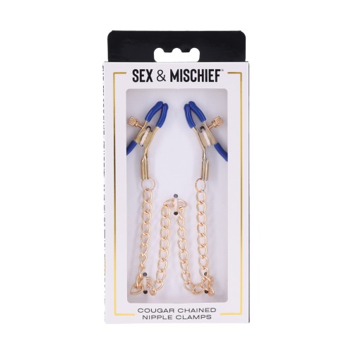 Cougar Chained Nipple Clamps | Luxury BDSM