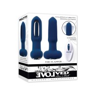 Evolved The Flapper Vibrador y Estimulador Clitorial Control Remoto Azul