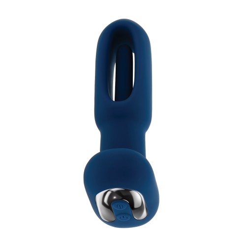 Evolved The Flapper Vibrador y Estimulador Clitorial Control Remoto Azul