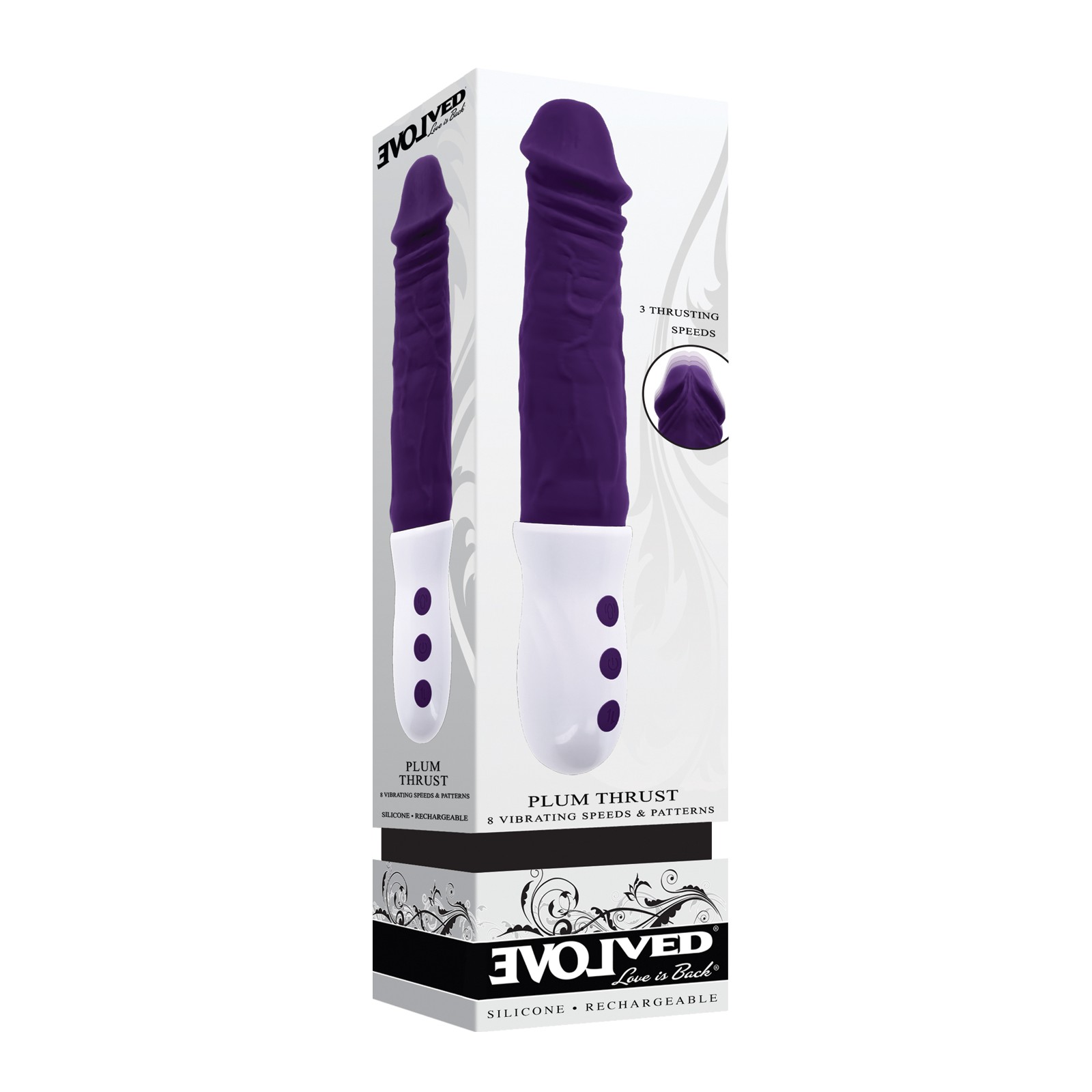 Evolved Plum Thrust Vibrador Realista Púrpura